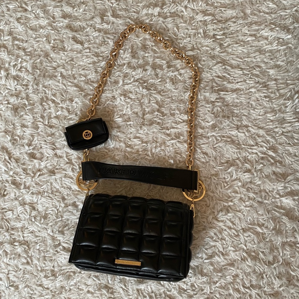Naked Wolfe padded chain bag - LIKE NEW- removable chain